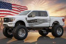 2x Large American Flag Side Decals Vinyl Graphics Stickers For Truck Car Suv Van