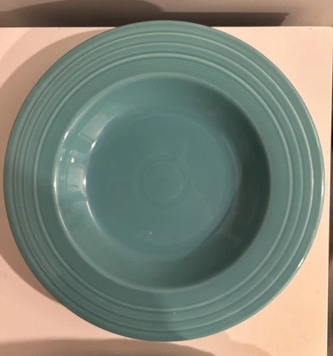 Fiesta Ware Turquoise 12" Individual Pasta Bowl Deep Plate Homer Laughlin