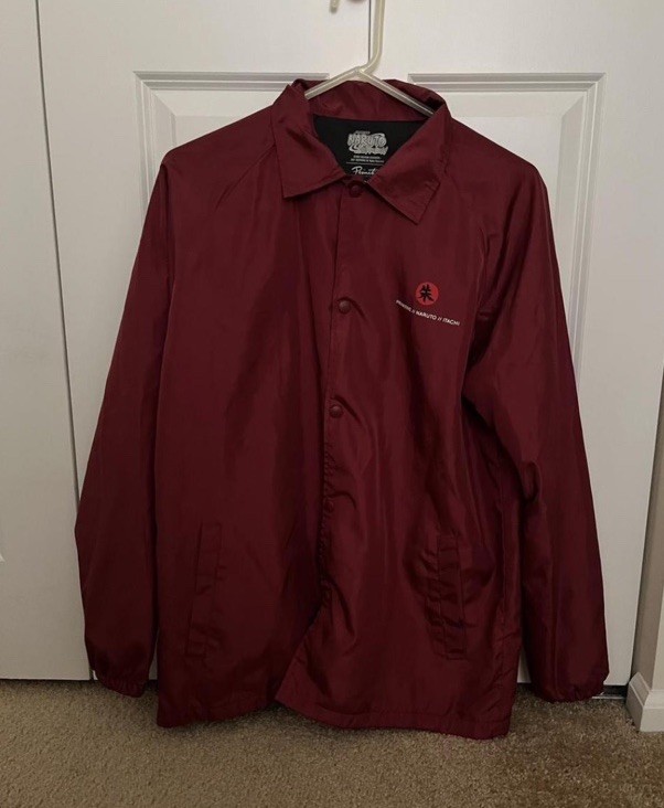 Primitive Shonen Jump Jacket Men Medium Red Windbreaker Naruto Itachi Shippuden