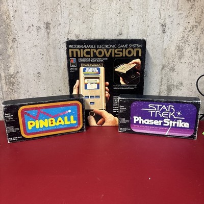 Milton Bradley Microvision Handheld w/ 2Games in Box Block Buster Untested