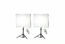 20  x20  Photography 2 Soft Boxes Lighting Kit w/ Light Stands  Bulbs  Brand New