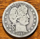 1907 Barber Silver Quarter