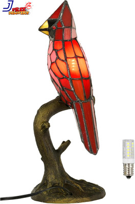 Cardinal Tiffany Style Accent Table Lamp in Height 14.5'' Overall Handmade Stainl