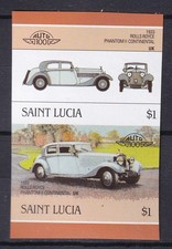 🦬Timbre de Sainte Lucie - Luxe **- 1 $ Automobile - 1983🦬
