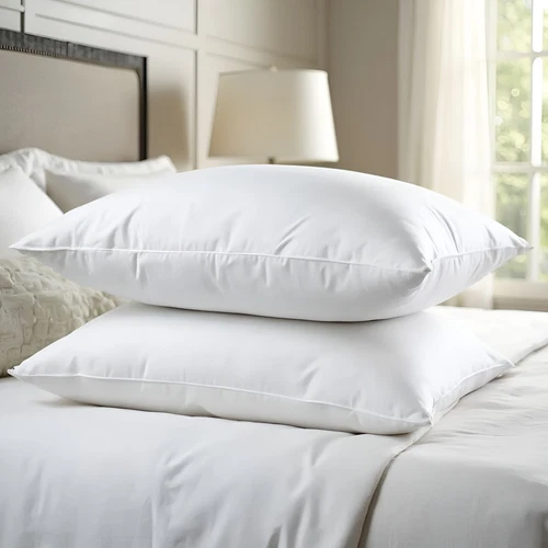 Royal Comfort Goose Down Feather Pillows 1000GSM 100% Cotton Cover - Twin Pack - Picture 2 of 7