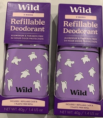 2x Wild Cosmetics - Refillable Skull & Roses Case with S mores -  Aluminum Free.