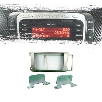 Gray Stereo Radio Fascia Panel Dash Trim Frame For Ford Focus C-Max/S-Max T
