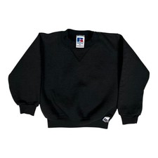 Vintage Russell Athletic Sweatshirt Youth Small 4 Black Crewneck Made in USA