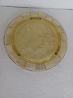 Federal Glass AMBER Cabbage Rose DEPRESSION 11"Footed Cake Plate FREE SHIPPING