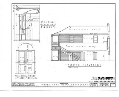 Rio Grande City Texas Henry Clay Davis House 1930s South Elevation HABS