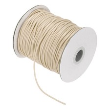 Waxed Cord 2mm Waxed Thread 87 Yard Wax String Leather Cord Bright White 
