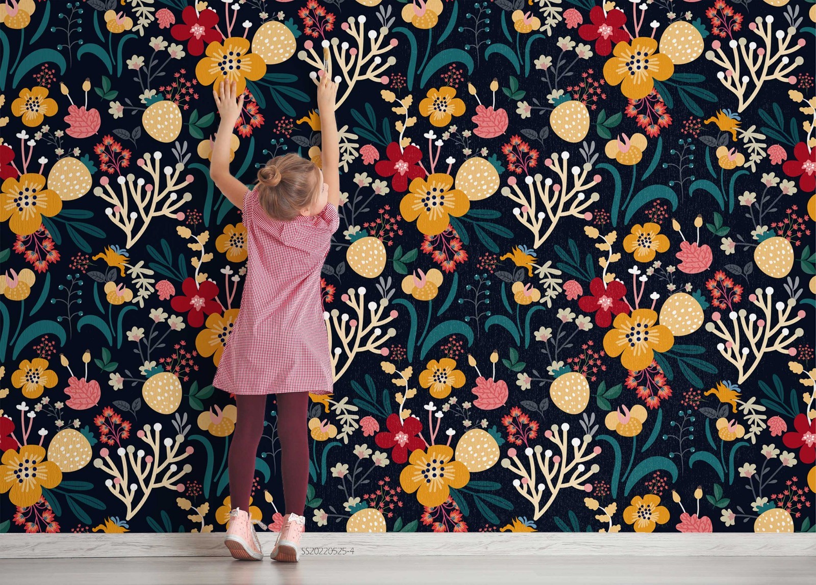 3D Flowers Flora Watercolor Pattern Wall Murals Wallpaper Murals Wall Sticker