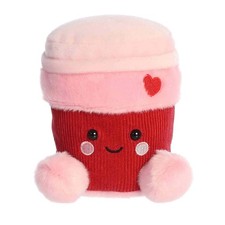 Aurora Palm Pals Parker Heart Coffee Stuffed Animal 5 Inch   Cute Pink...
