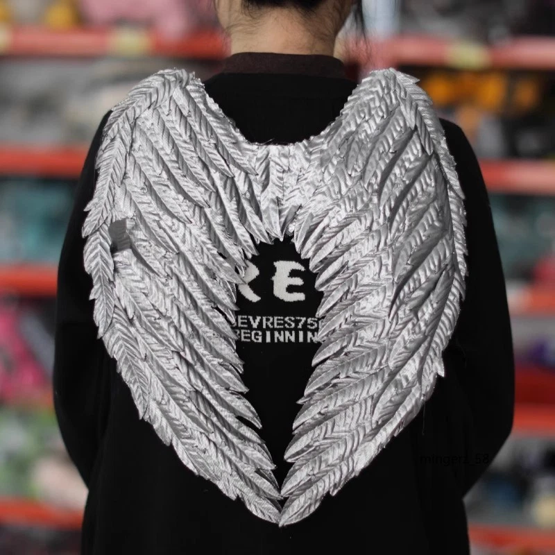 Accesorios de fiesta para adultos 1 pieza alas de ángel cosplay ala de plumas hermosa ala del diablo Foto 2 de 4