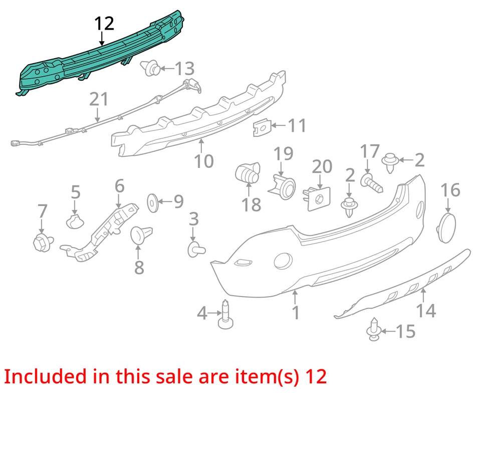 2012-2015 Chevrolet Captiva Sport Rear Bumper Reinforcement TLRKH Foto 2 de 3