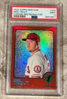 2022 Topps Heritage Mike Trout Chrome Red Refractor PSA 9 - 374/573 - card #100