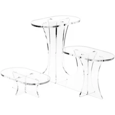 Plymor Acrylic Multi-Level, 3 Platform Interlocking Riser, 8.25" x 13" x 10.75"