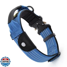 Plutus Pet Tactical Dog Collar with Tracker Packet for AirTag, Adjustable Ref
