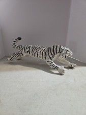 White Siberian Tiger Safari Ltd 12" Figure Attack Pounce Open Mouth Vintage