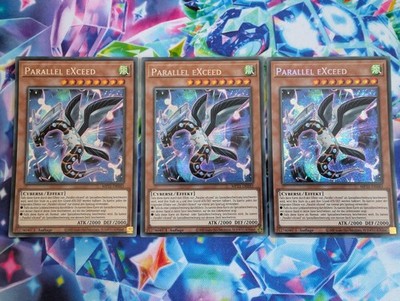 Yugioh Karten Playset 3x Parallel EXceed MP21-DE043 Secret Rare Deutsch Near Min