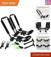 Universal Fit Kayak Roof Rack with Ratchet Belts - Ideal for Canoe  SUP Travel