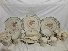 Vintage Lot Of 23 Pcs International China Marmalade Geese Stoneware Dinnerware+