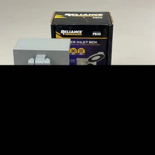 RELIANCE CONTROLS Power Inlet Box For Generator Cord Connection L14-30 Grey PB30