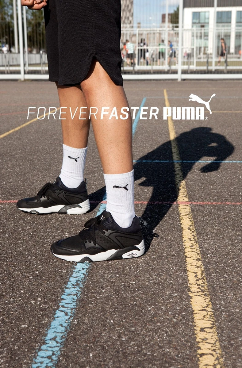 PUMA Unisex Cushioned Crew Socks 6 Pack UK 3-5, Black Sports Hosiery