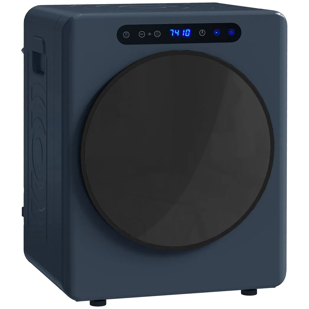 HOMCOM 5 kg Portable Vented Tumble Dryer Machine with Timer, Blue - Image 2