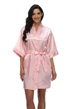 Womens Silky Robes Bride and Bridesmaid Robes,Short