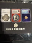 Lot-1922 Peace, 2019 Apollo Pf70 UC, 1954 D-1c Ms65 Rd, 1964 25c, 10-1 G Silver