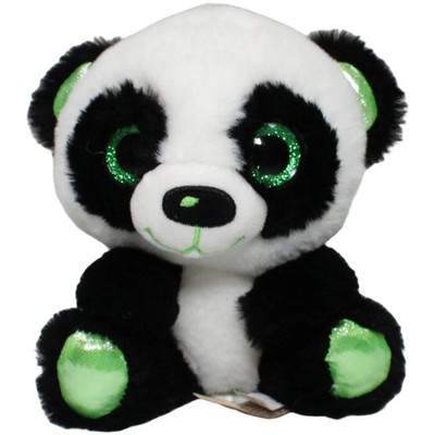 Morgenroth Panda Kuscheltier Plüschtier 19 cm weiß schwarz grün gebraucht