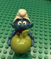 Smurfs Green Apple Smurf 20160 Rare Vintage Figure 1983 Schleich