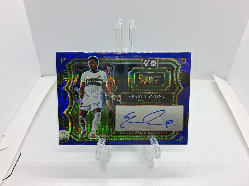 Panini 2025-26 Select La Liga Grady Diangana Elche Signatures Auto Blue Pulsar