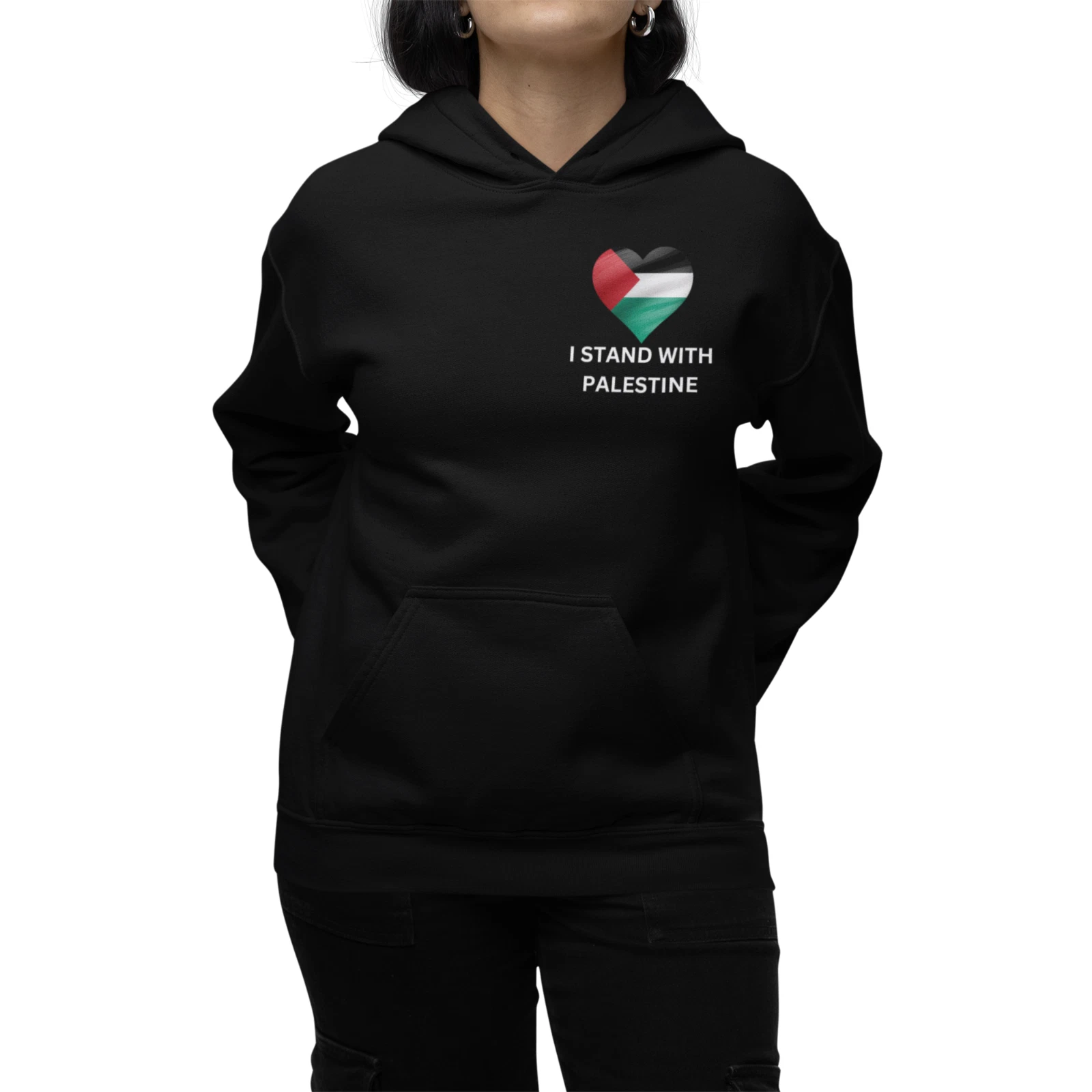 Palestine Gaza Ally Support Flag Soft Hoodie Sweatshirt Womens Kids Mens Unisex