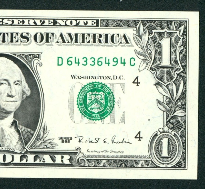*WEB PRESS NOTE* (EXPERIMENTAL) $1 1995 Plate #2/9 Federal RN (1st of 3 consec)