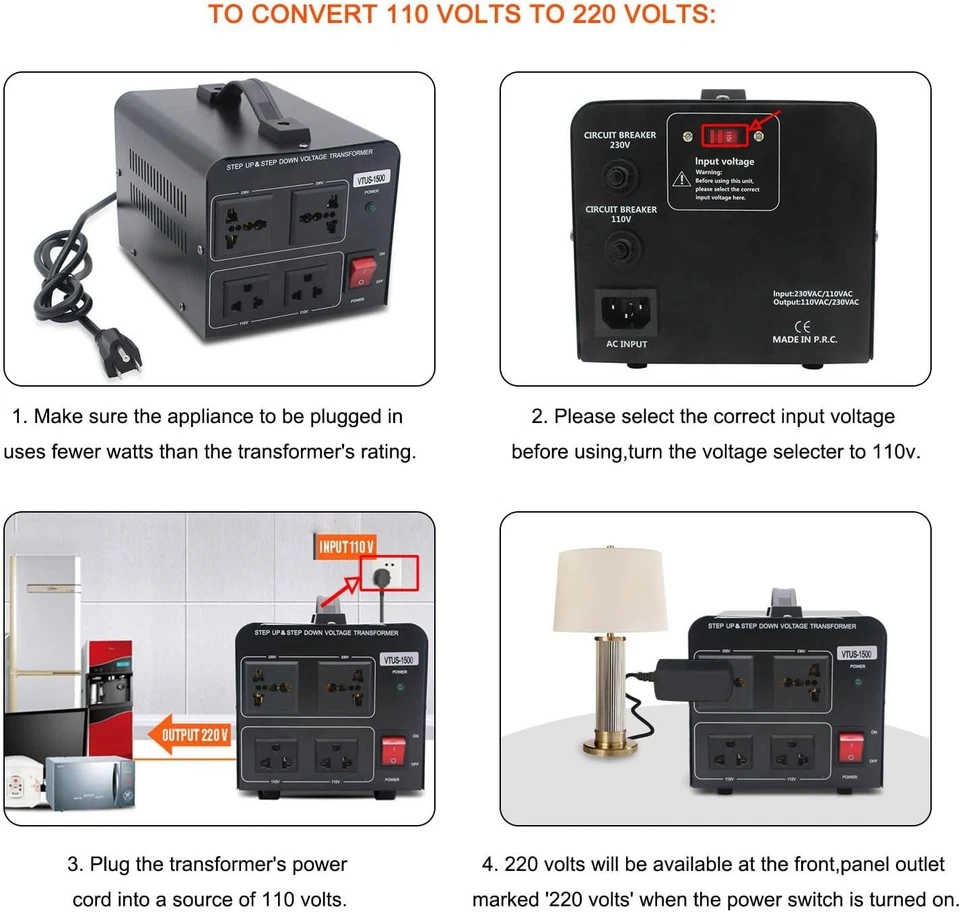 1500W Power Converter w/ Circuit Breaker Protection - Image 4 of 4