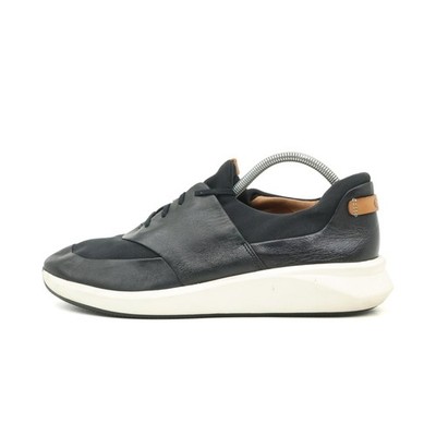 Clarks Damen Unstructured Sneaker Schwarz Leder Low-Top Atmungsaktiv EU 41