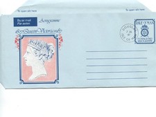 Isle of Man 1987 Queen Victoria Air letter, cancelled on day of Issue