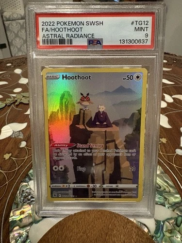 Pokémon Hoothoot TG12/TG30 Astral Radiance Trainer Gallery Holo PSA 9