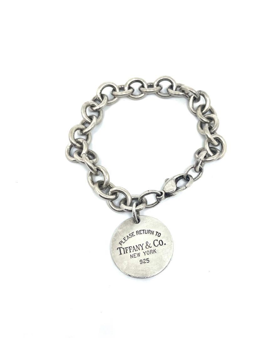 Tiffany Return To Round Tag Bracelet Sv925 20cm Silver New