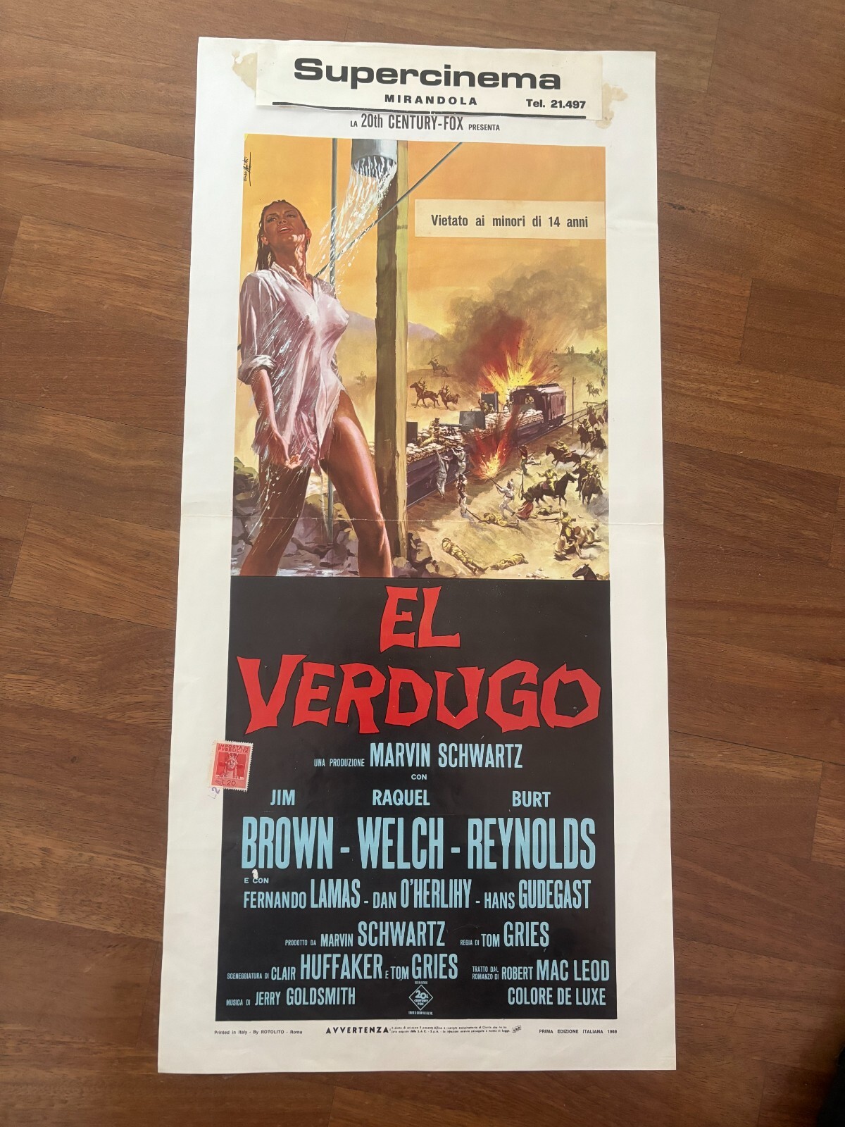 Locandina originale film El Verdugo (1969) - Regia di Tom Gries