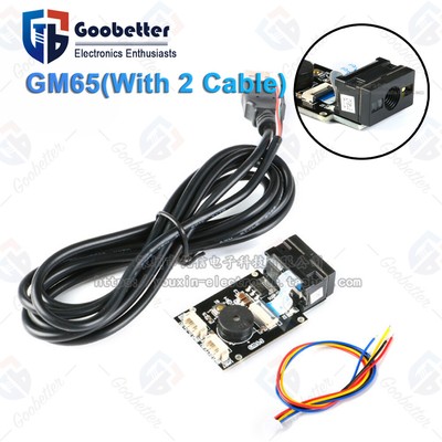 GM65 Embedded Image Based 1D/2D Barcode QR Code Scanner Module / 2 Cables