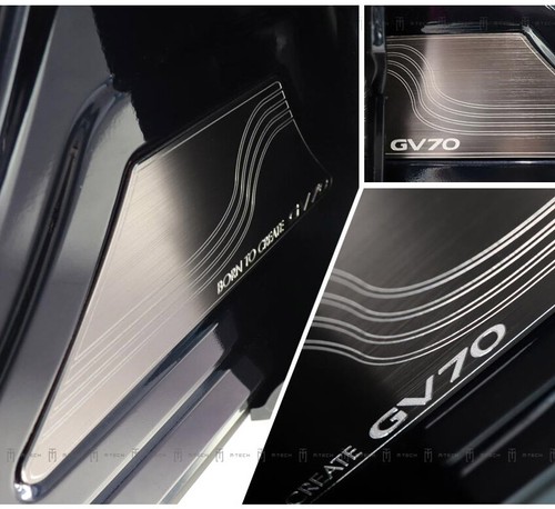 Aluminum Carbon Door Frame Garnish Cover Trim Molding for 2021~2024 Genesis GV70 - Picture 4 of 8
