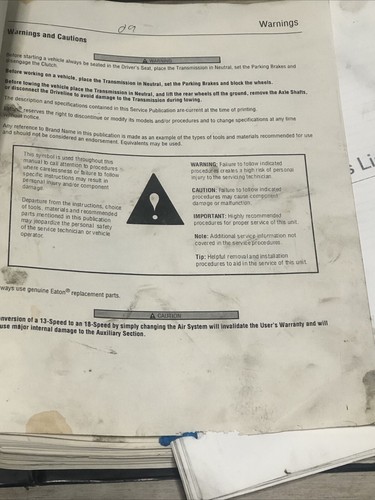 EATON FULLER HEAVY DUTY TRANSMISSION TRSM0670 EN-US 2013 SERVICE REPAIR MANUAL - Picture 10 of 21