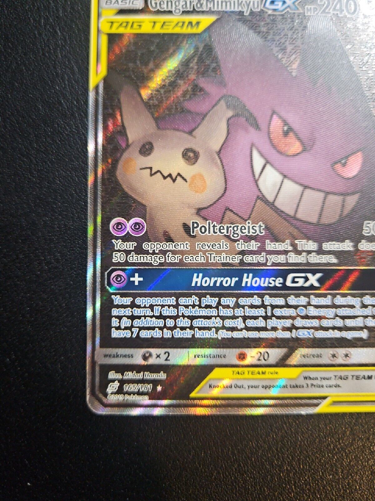 Carta Pokémon Gengar/Mimikyu GX de segunda mano por 15 EUR en