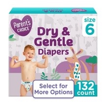 Parent's Choice Dry  Gentle Diapers Size 6, 132 Count Select for More Options 