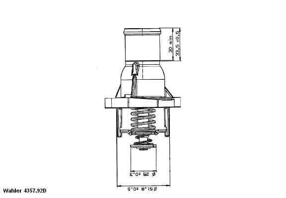 BorgWarner (Wahler) 4357.92D Thermostat, KüHlmittel Passend FüR Fiat Opel-image