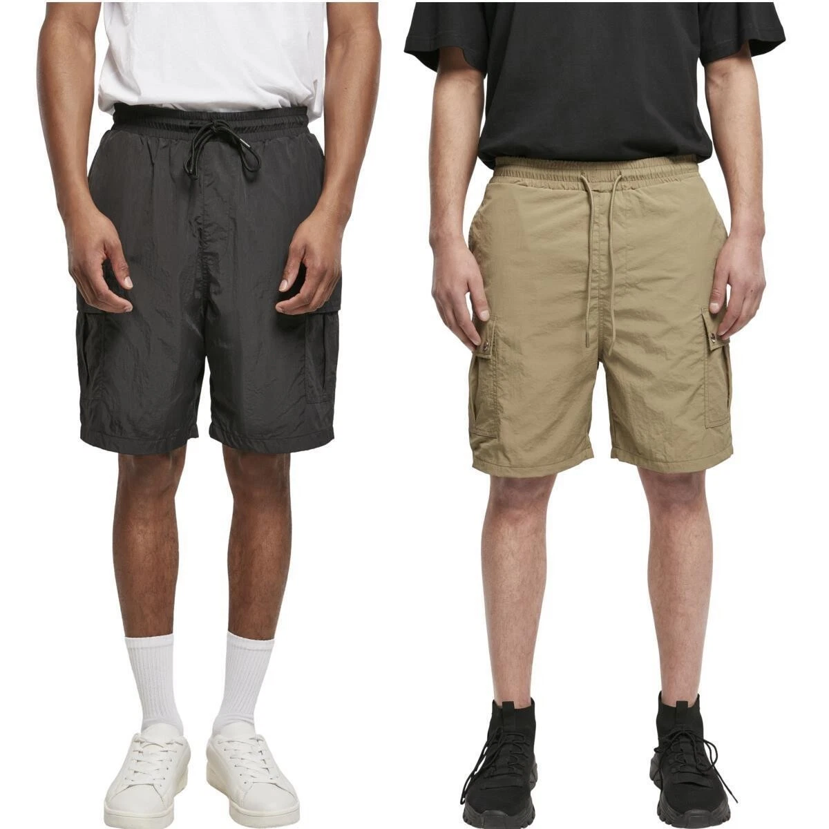 Urban Classics Nylon Cargo Shorts Short Pants Cargo Style Loose Fit Pockets