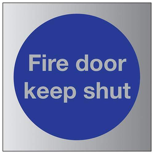 V Safety 18001AE-R1ABRSH - Cartello con scritta"Fire Door Keep Shut", 80 mm x 80
